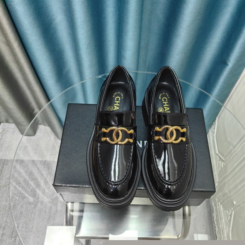 Ch*el leather shoes